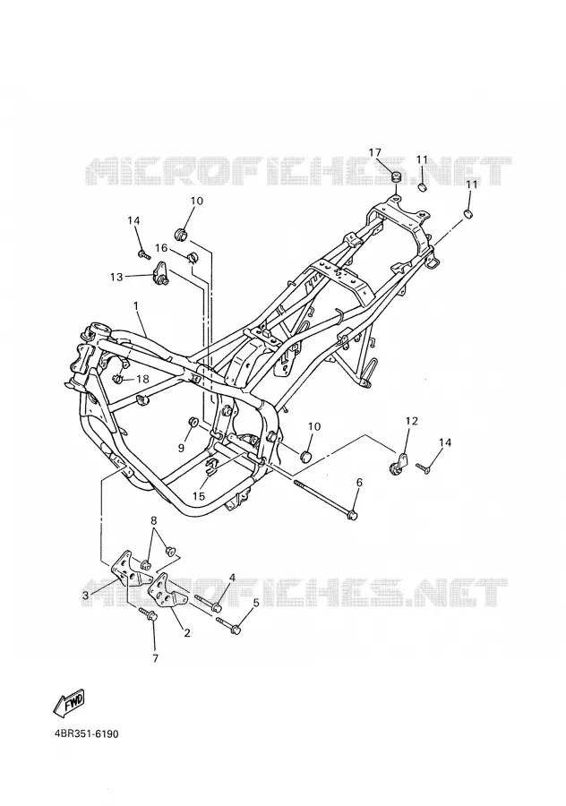 CADRE Yamaha MOTO 600 2001 XJS DIVERSION  XJ600S