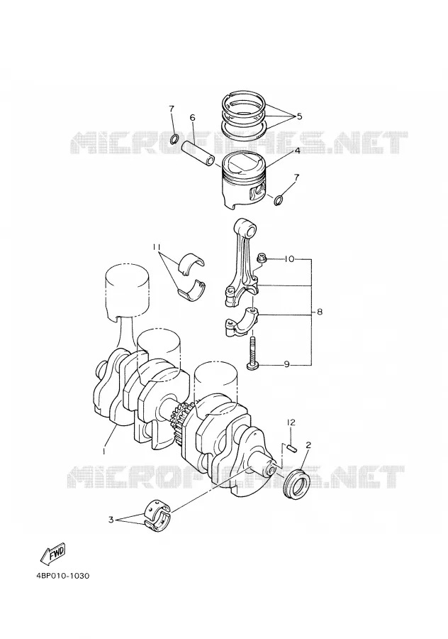 VILEBREQUIN / PISTON Yamaha MOTO 600 2001 XJS DIVERSION  XJ600S