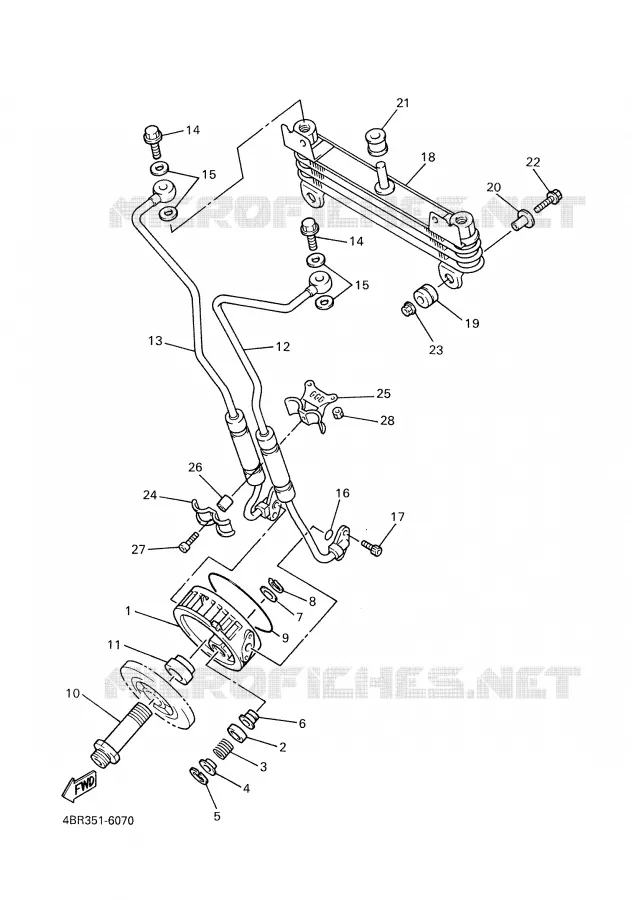 RADIATEUR D'HUILE / ECHANGEUR Yamaha MOTO 600 2002 XJS DIVERSION  XJ600S