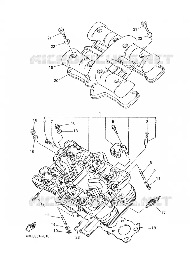 CULASSE Yamaha MOTO 600 2002 XJS DIVERSION  XJ600S