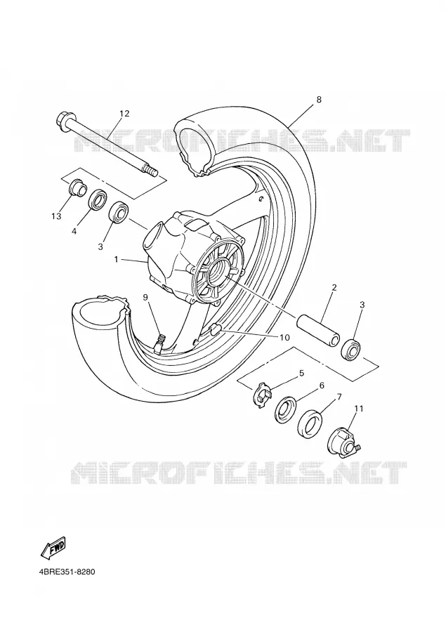 ROUE AVANT Yamaha MOTO 600 2002 XJS DIVERSION  XJ600S