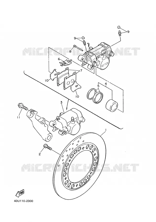 ETRIER DE FREIN ARRIERE Yamaha MOTO 600 2002 XJS DIVERSION  XJ600S
