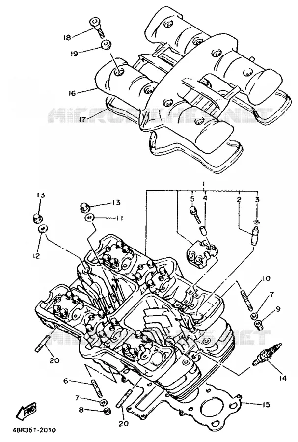 CULASSE Yamaha MOTO 600 1992 XJS DIVERSION  XJ600S (37KW)