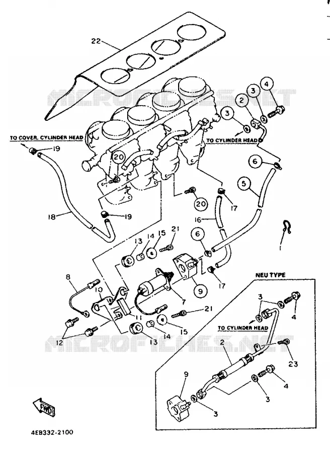 CARBURATEUR 2 Yamaha MOTO 600 1992 XJS DIVERSION  XJ600S (37KW)
