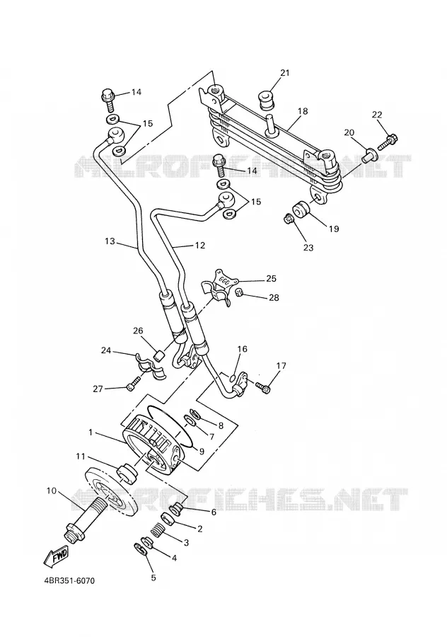 RADIATEUR D'HUILE / ECHANGEUR Yamaha MOTO 600 1997 XJS DIVERSION  XJ600S
