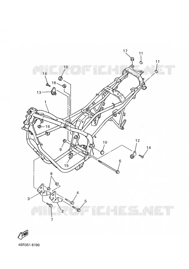 CADRE Yamaha MOTO 600 1997 XJS DIVERSION  XJ600S