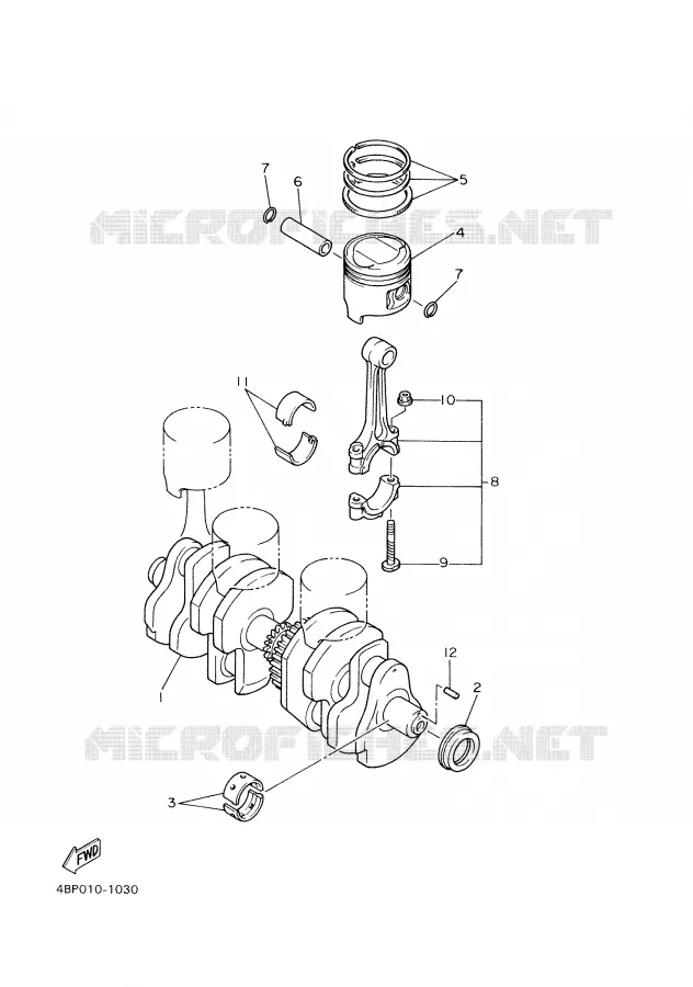 VILEBREQUIN / PISTON Yamaha MOTO 600 1997 XJS DIVERSION  XJ600S