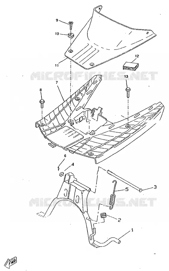 SUPPORT / REPOSE PIEDS Yamaha SCOOTER 50 1998 BOOSTER  CW50RS