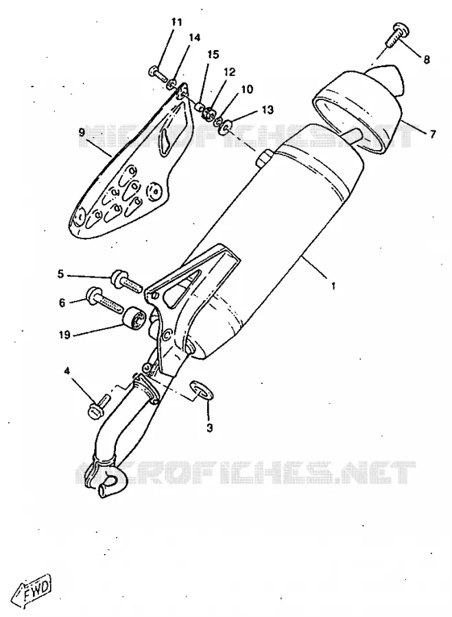 ECHAPPEMENT Yamaha SCOOTER 50 1998 BOOSTER  CW50RS
