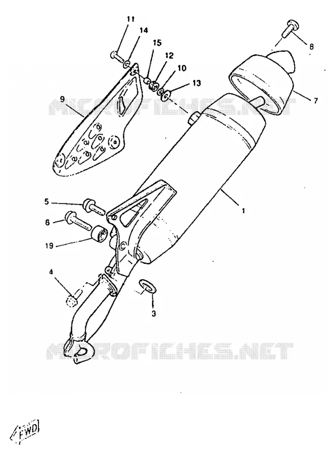 ECHAPPEMENT Yamaha SCOOTER 50 1998 BOOSTER  CW50RS