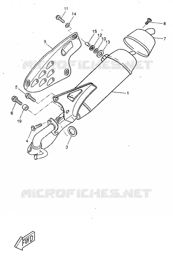 ECHAPPEMENT Yamaha SCOOTER 50 1998 NEXT GENERATION  CW50RS