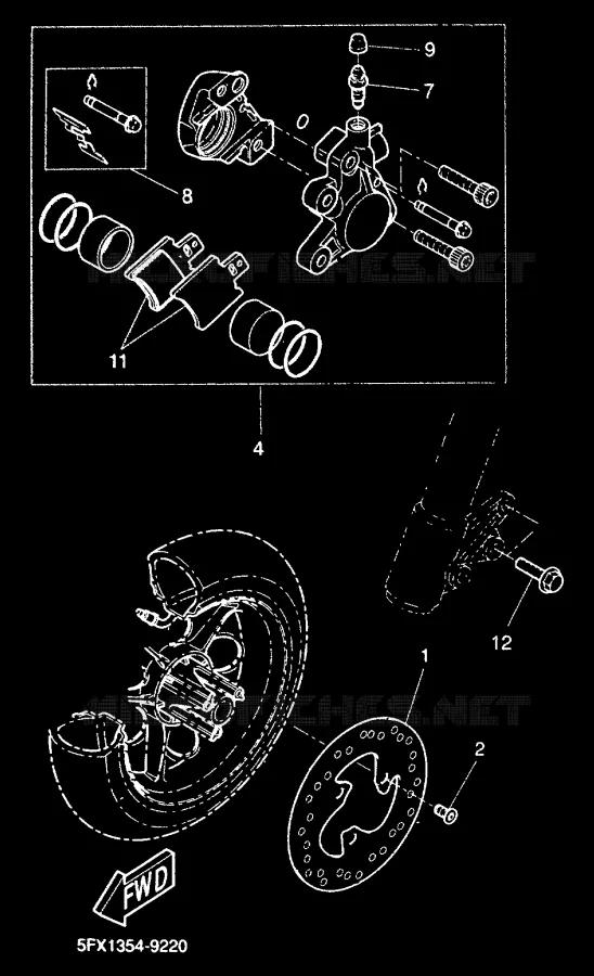 ETRIER DE FREIN AVANT Yamaha SCOOTER 50 2000 NEXT GENERATION  CW50RS