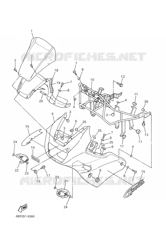 CARENAGES 1  Yamaha MOTO 600 1997 XJS DIVERSION  XJ600S