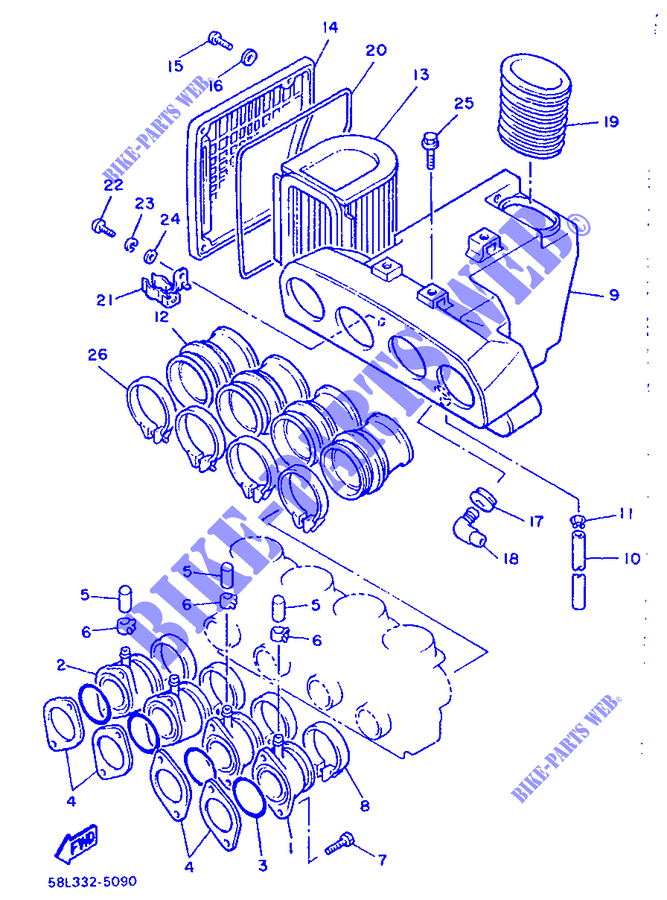 ADMISSION pour Yamaha XJ900 de 1986