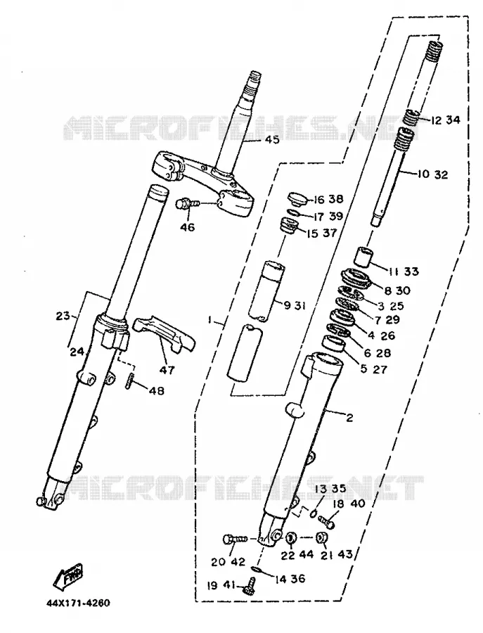 Tube De Fourche Pour Yamaha XJ 900 (1983-1984) - Référence 31A-23110-31