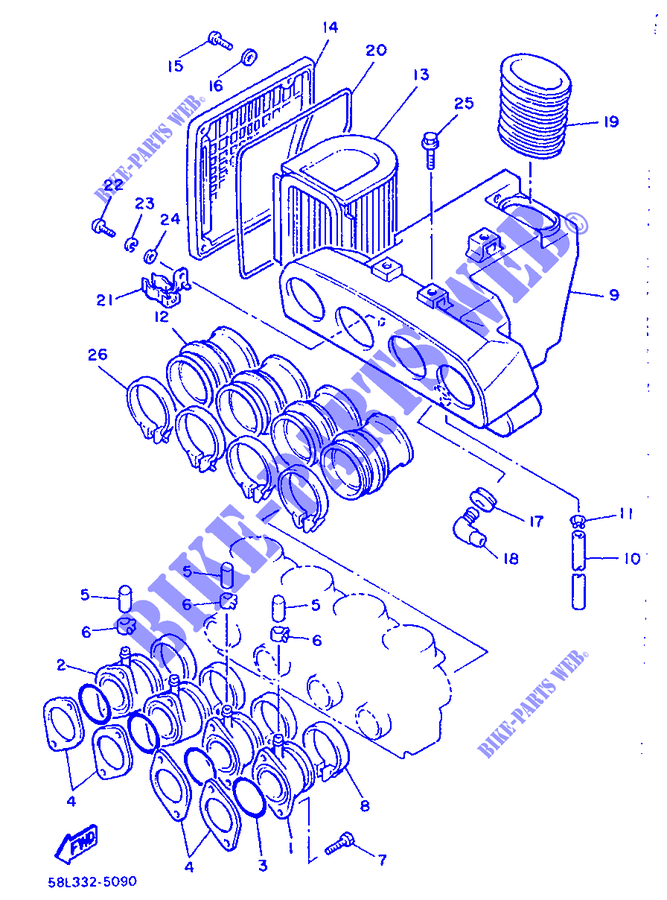 ADMISSION pour Yamaha XJ900F de 1987