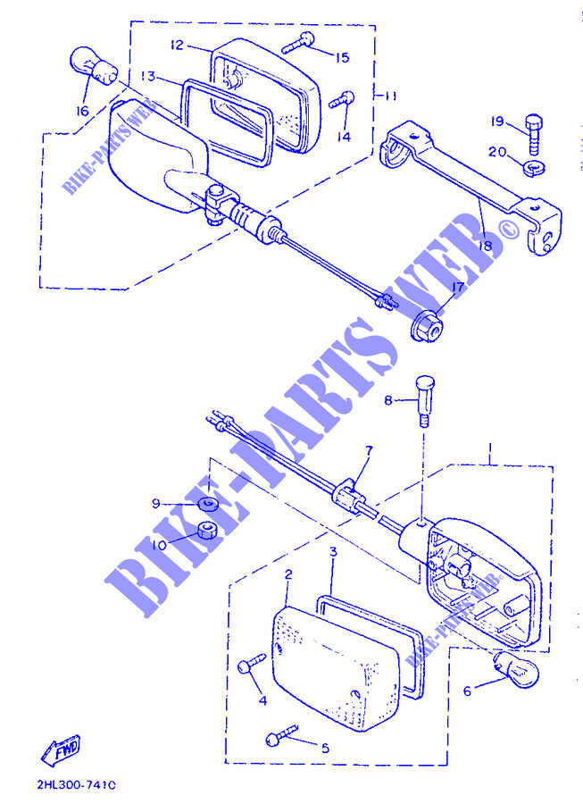 CLIGNOTANT pour Yamaha XJ900F de 1989