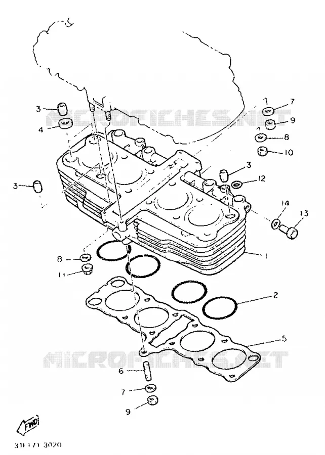 CYLINDRE Yamaha MOTO 900 1992 XJ  XJ900F