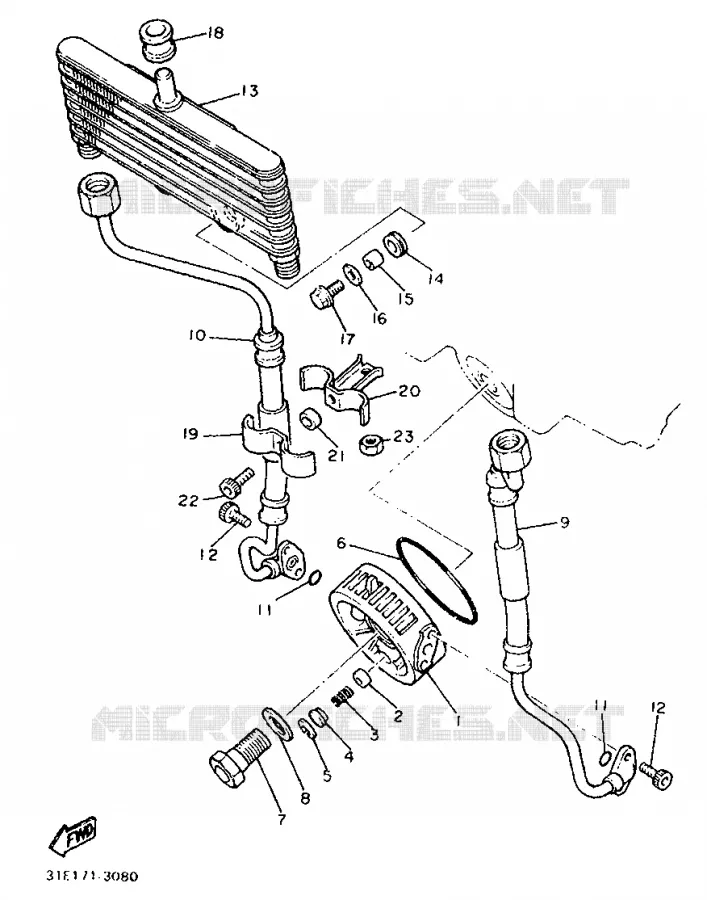 RADIATEUR D'HUILE / ECHANGEUR Yamaha MOTO 900 1992 XJ  XJ900F