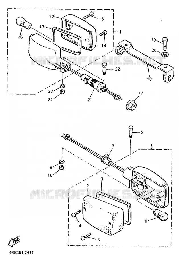 CLIGNOTANT Yamaha MOTO 900 1992 XJ  XJ900F