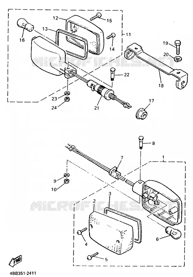 CLIGNOTANT Yamaha MOTO 900 1992 XJ  XJ900F