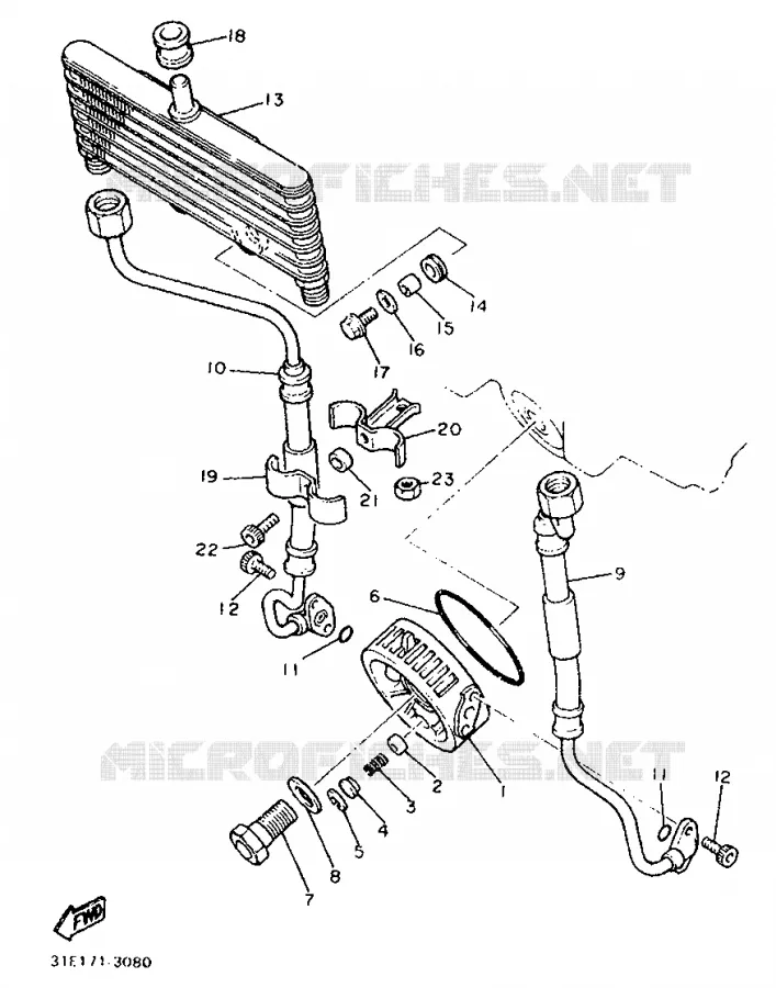 RADIATEUR D'HUILE / ECHANGEUR Yamaha MOTO 900 1992 XJ  XJ900F