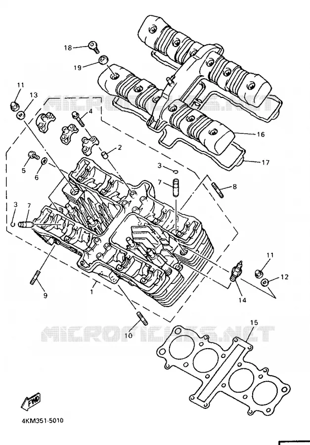 CULASSE Yamaha MOTO 900 1995 DIVERSION  XJ900S