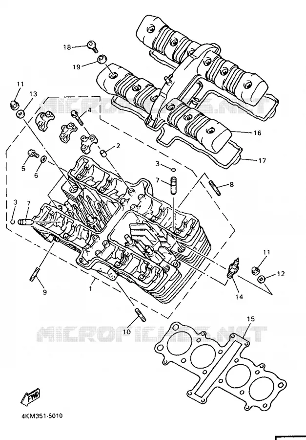 CULASSE Yamaha MOTO 900 1995 DIVERSION  XJ900S