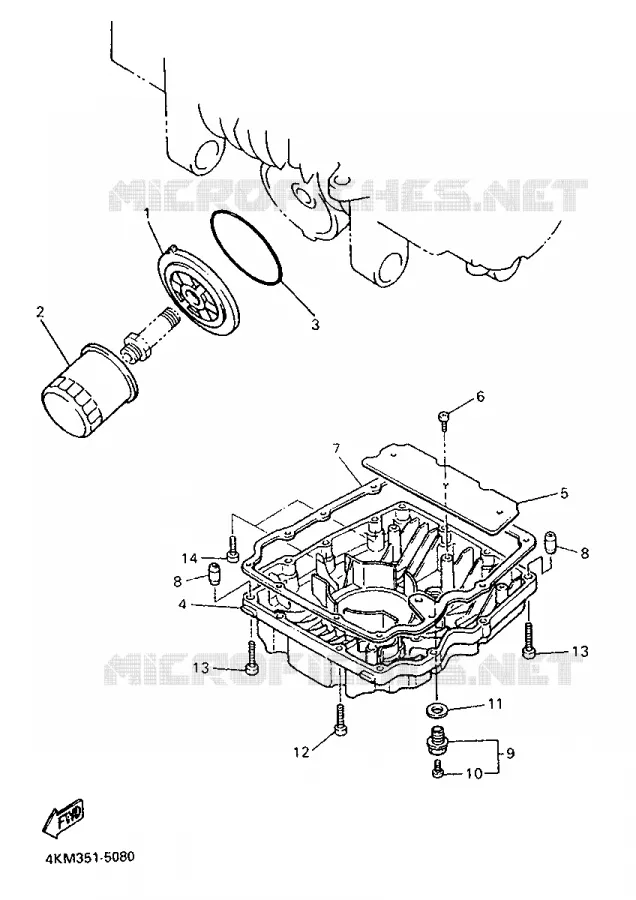 FILTRE A HUILE Yamaha MOTO 900 1995 DIVERSION  XJ900S