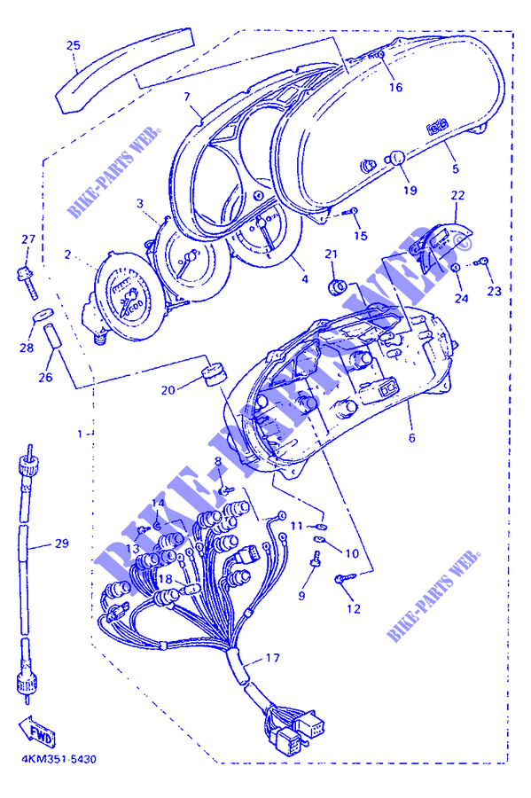 COMPTEUR  pour Yamaha XJS 900 DIVERSION de 1995
