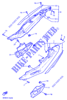 CACHE LATERAL   RESERVOIR D'HUILE pour Yamaha XJS 900 DIVERSION de 1995