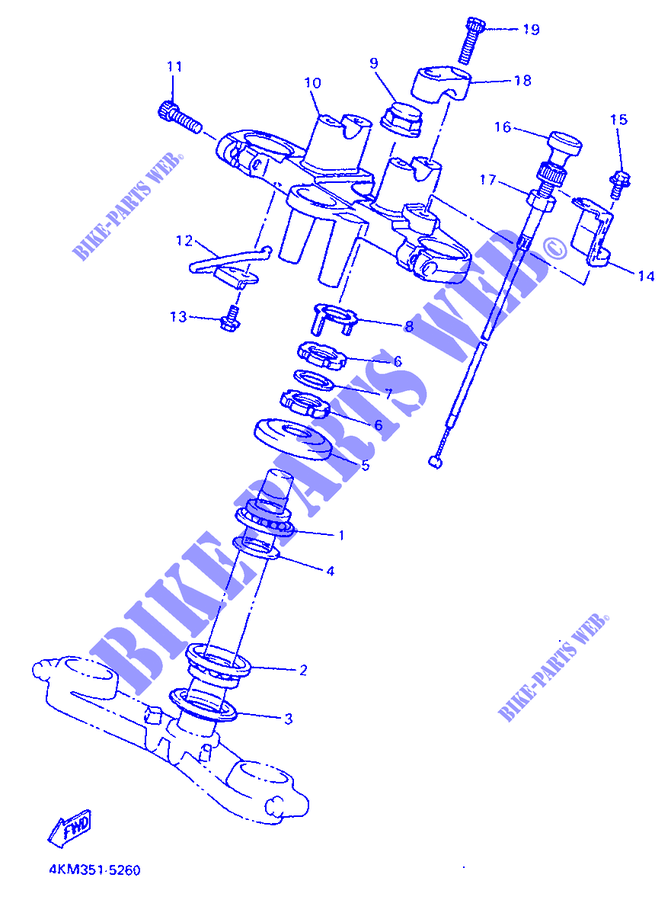 DIRECTION pour Yamaha XJS 900 DIVERSION de 1995