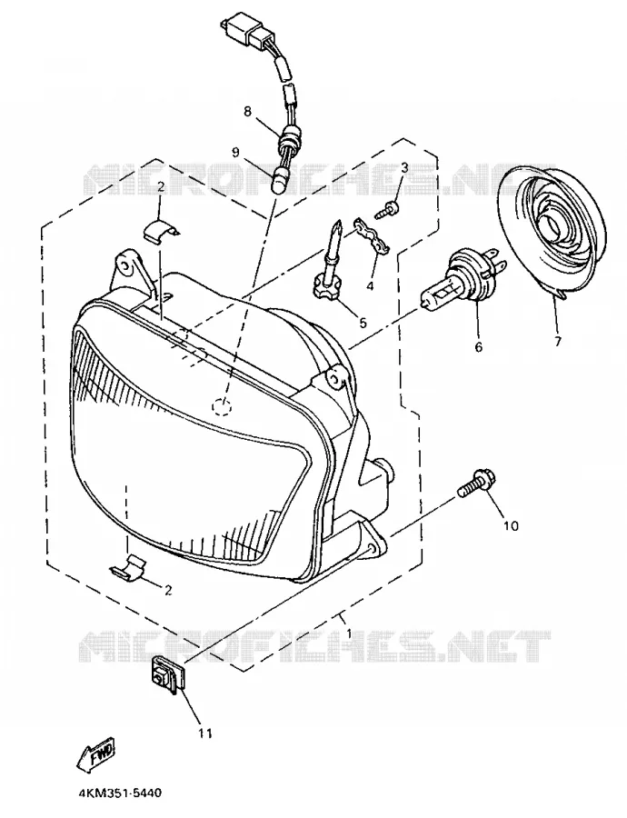 PHARE  Yamaha MOTO 900 1996 DIVERSION  XJ900S
