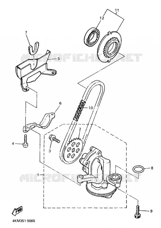 POMPE A HUILE Yamaha MOTO 900 1997 DIVERSION  XJ900S