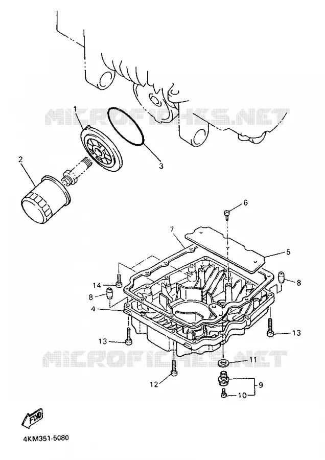 FILTRE A HUILE Yamaha MOTO 900 1997 DIVERSION  XJ900S