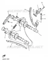 ARBRE A CAMES / CHAINE DE DISTRIBUTION pour Yamaha XJS 900 DIVERSION de 1998