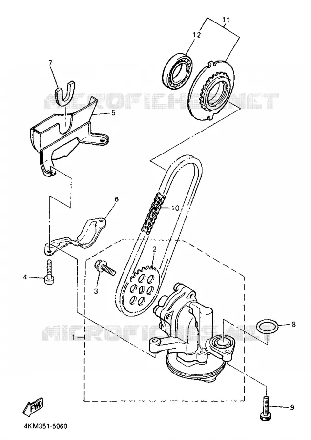 POMPE A HUILE Yamaha MOTO 900 1998 DIVERSION  XJ900S