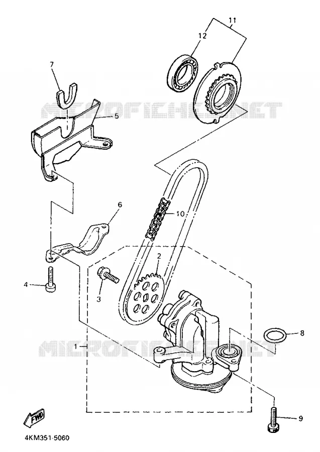 POMPE A HUILE Yamaha MOTO 900 1998 DIVERSION  XJ900S
