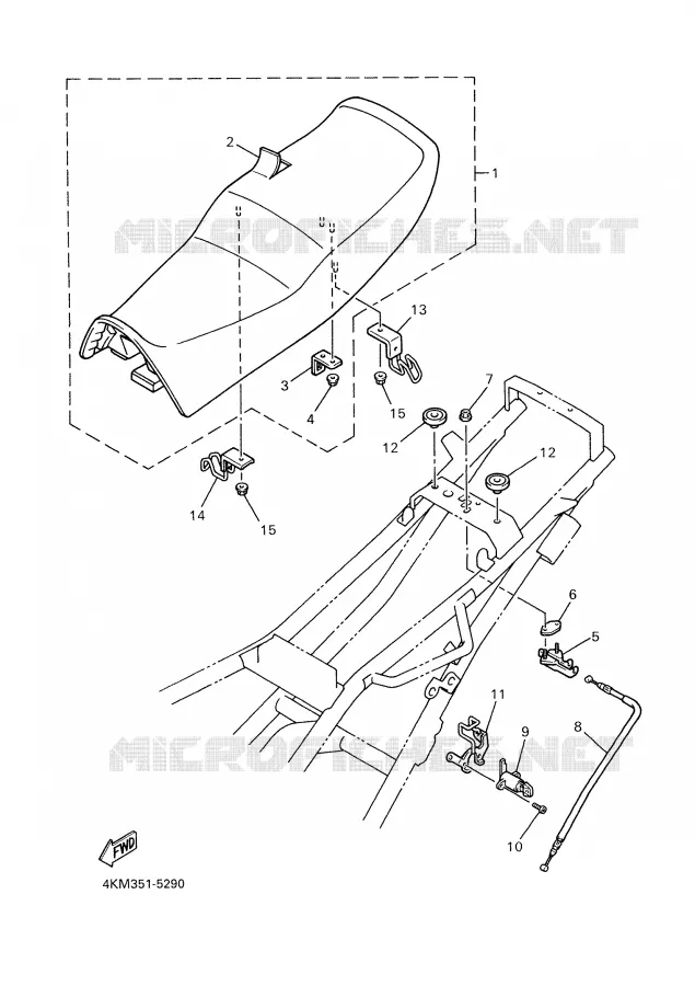 SELLE Yamaha MOTO 900 2000 DIVERSION  XJ900S