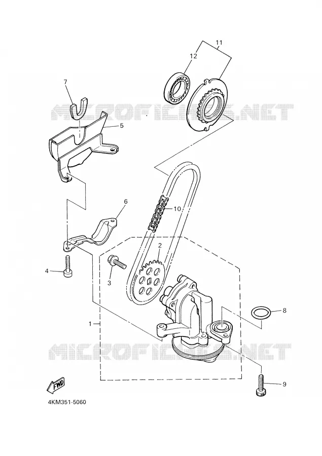 POMPE A HUILE Yamaha MOTO 900 2000 DIVERSION  XJ900S