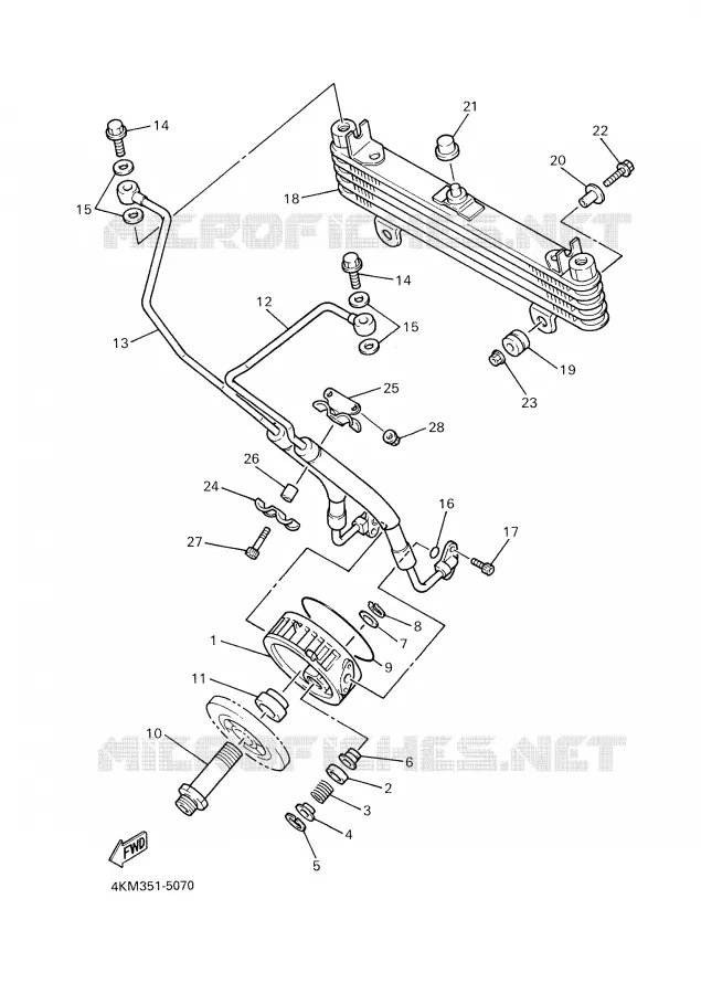 RADIATEUR D'HUILE / ECHANGEUR Yamaha MOTO 900 2002 DIVERSION  XJ900SP