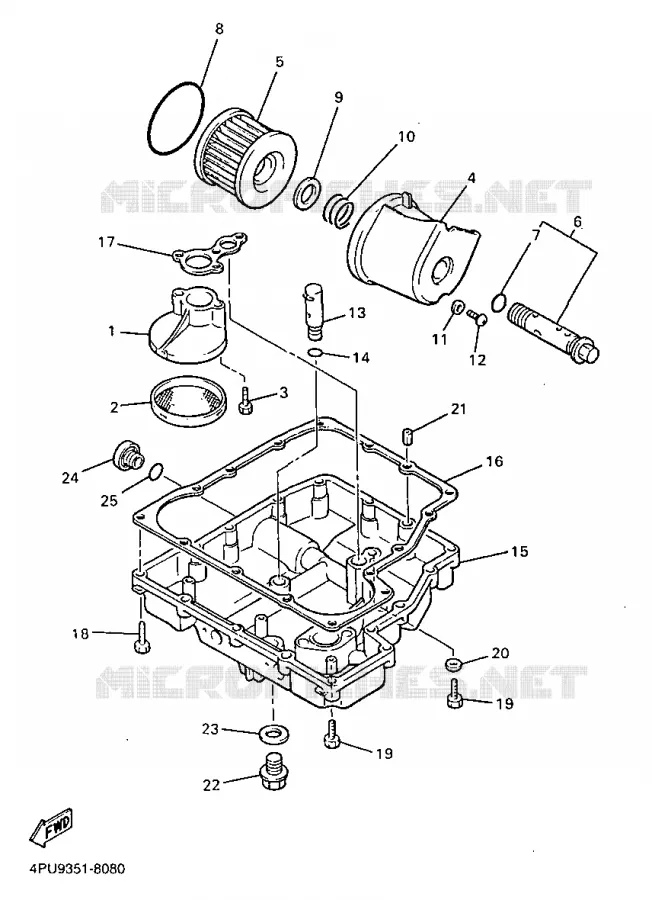 FILTRE A HUILE Yamaha MOTO 1200 1998 XJR  XJR1200SP