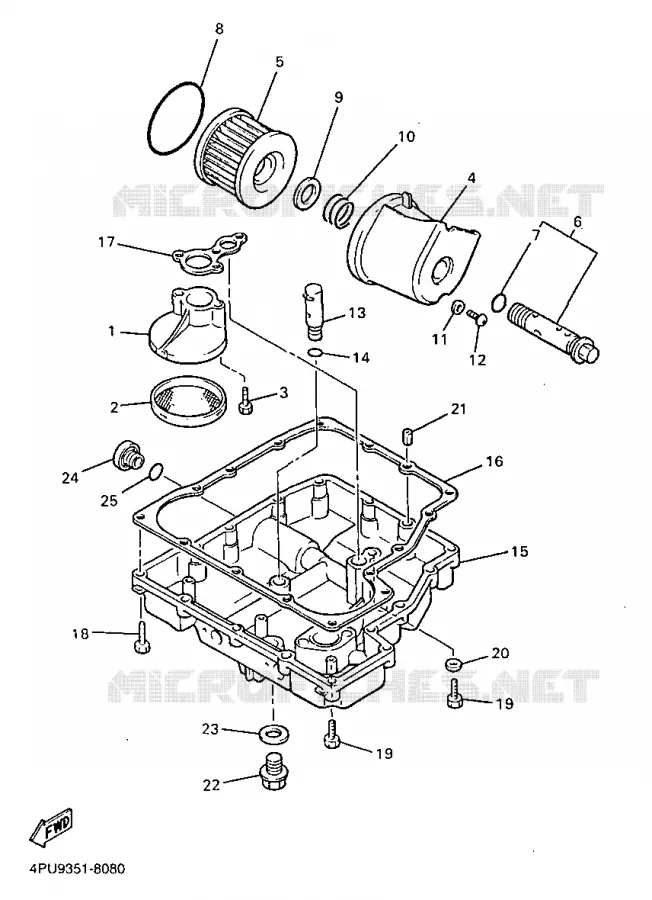 FILTRE A HUILE Yamaha MOTO 1200 1998 XJR  XJR1200SP