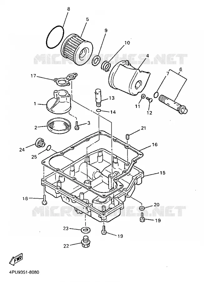FILTRE A HUILE Yamaha MOTO 1300 1999 XJR  XJR1300