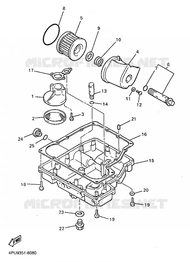 FILTRE A HUILE Yamaha MOTO 1300 1999 XJR  XJR1300