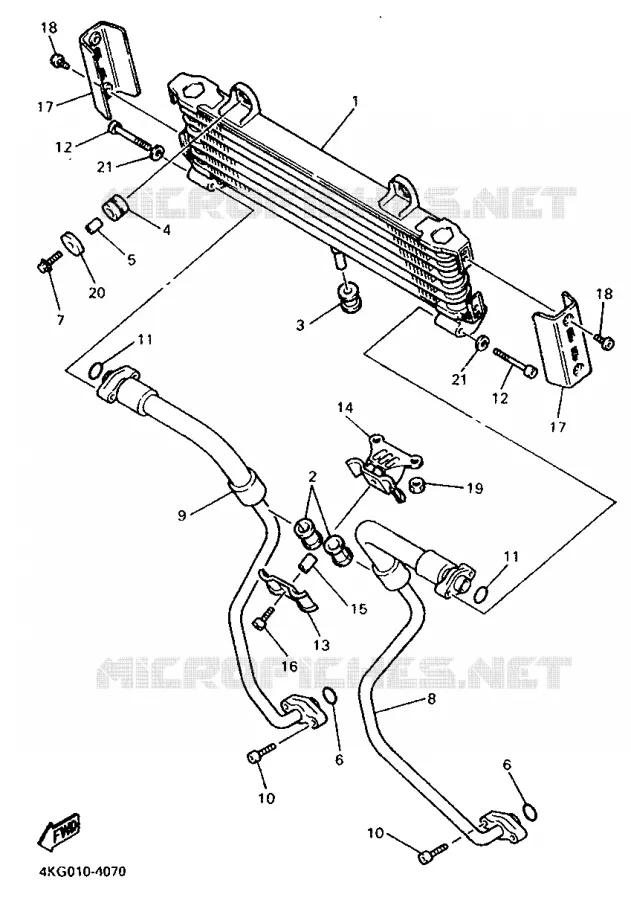 RADIATEUR D'HUILE / ECHANGEUR Yamaha MOTO 1300 1999 XJR  XJR1300