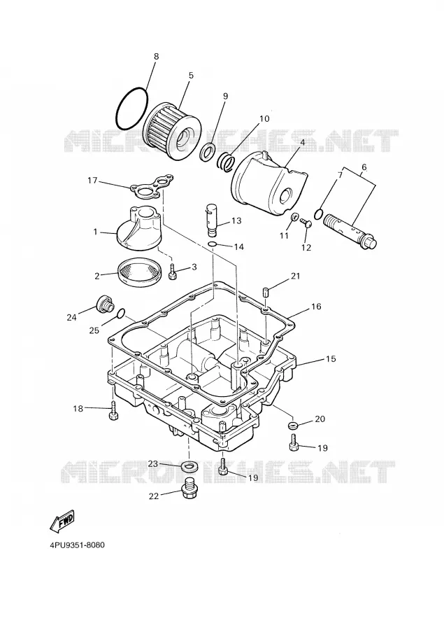 FILTRE A HUILE Yamaha MOTO 1300 2000 XJR  XJR1300