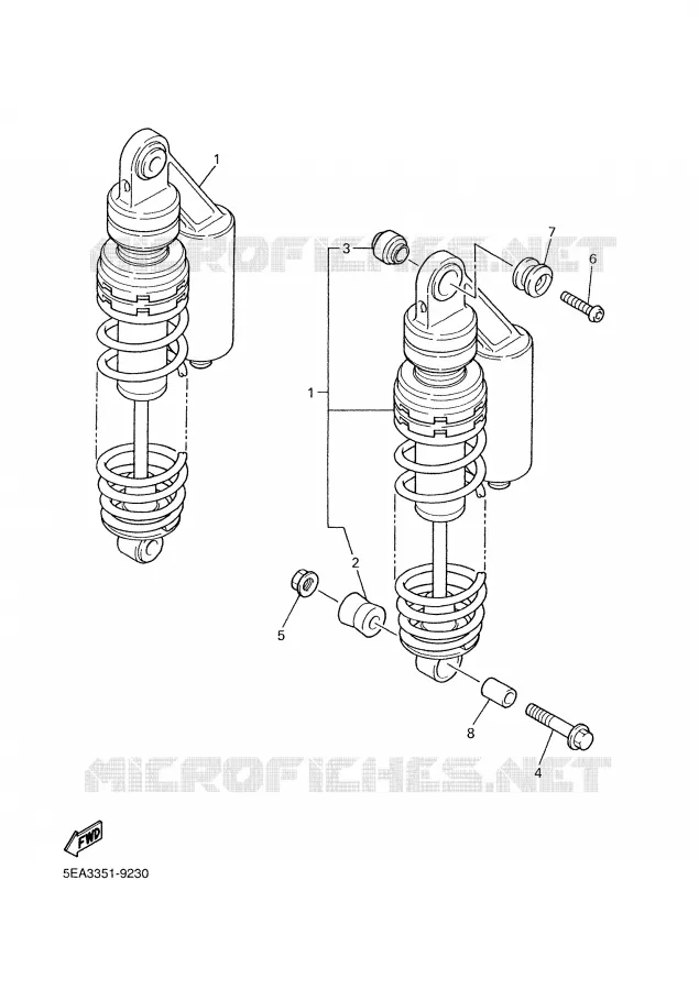 AMORTISSEUR ARRIERE Yamaha MOTO 1300 2000 XJR  XJR1300