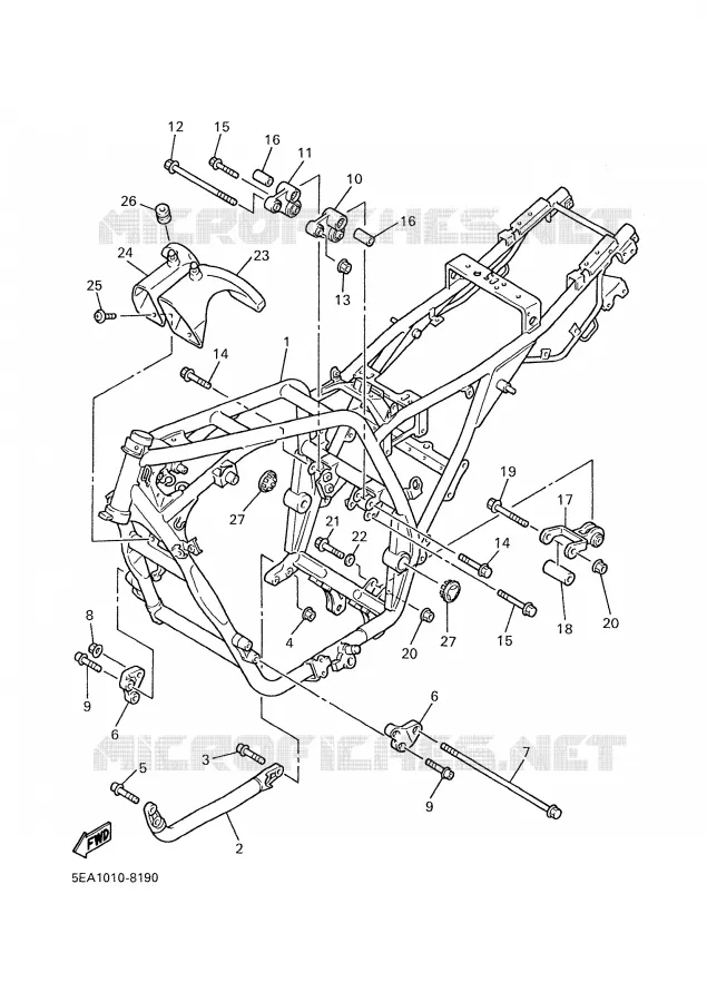 CADRE Yamaha MOTO 1300 2001 XJR  XJR1300