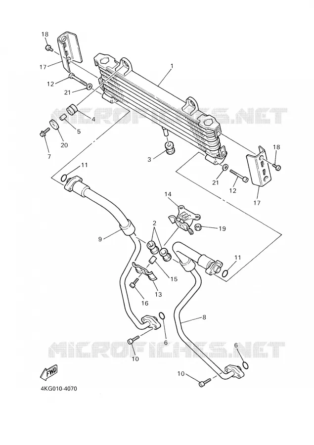 RADIATEUR D'HUILE / ECHANGEUR Yamaha MOTO 1300 2001 XJR  XJR1300